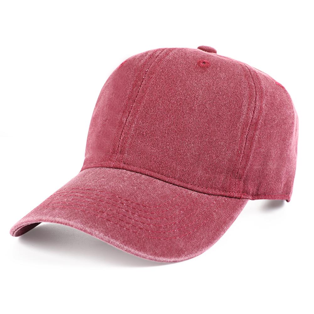 Gewaschene, verwaschene Baseballkappe aus Denim mit auffälligen Nähten, Sechs-Bahnen-Design, Schirmmützen-Stil zur DIY-Individualisierung – Perfekt für Sommer und Herbst.