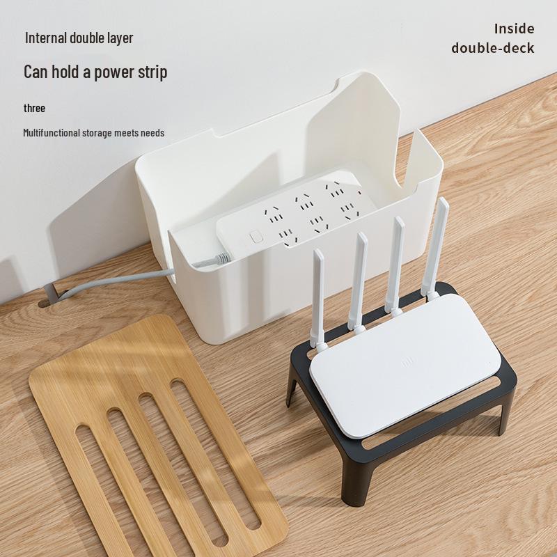 Golden Cat Power Strip & Cable Organizer Box