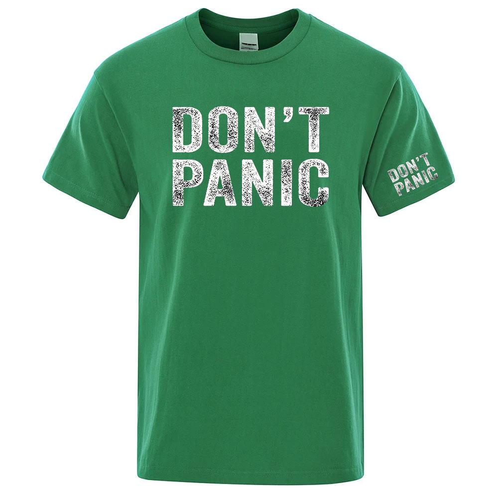 Dont Panic Funny Retro The Unisexs Regular Shortsleeved Shirt Is Made of Soft and Breathable Fabric Suitable for Summer T Shirt