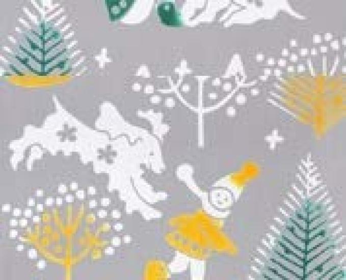 

Todaya Shoten Tenugui Hand Family Pattern from Winter Memories 383 Nashien-zome (Japanese Towel) -