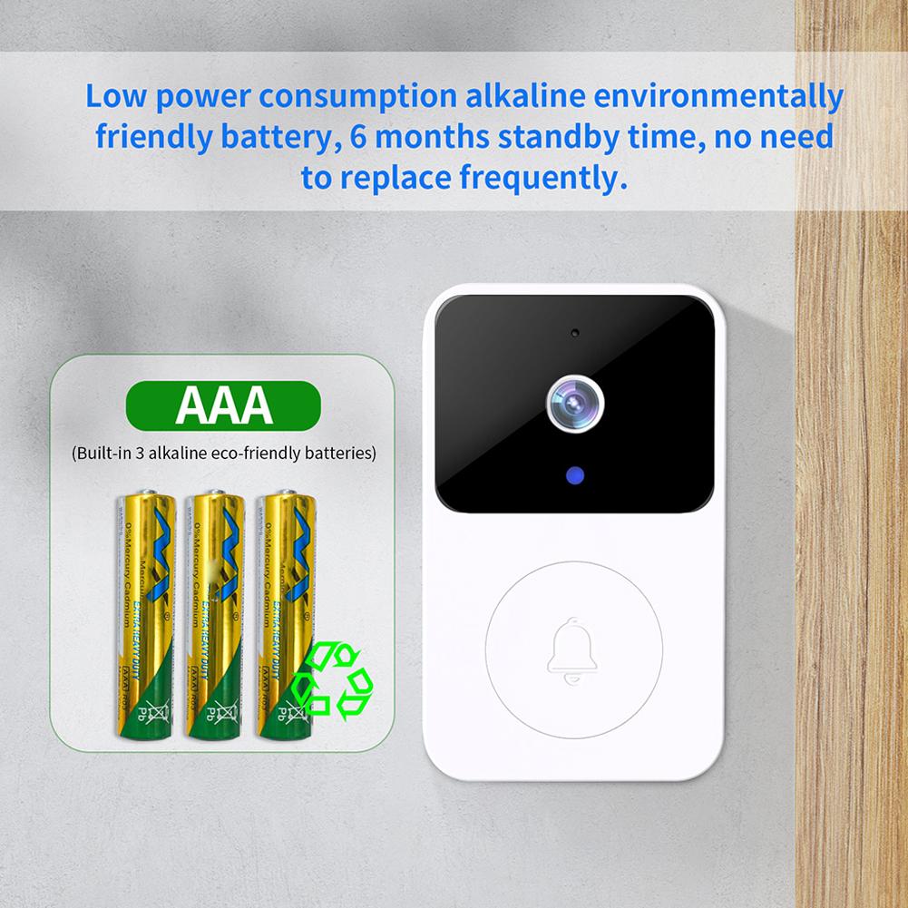 2.4GHz WiFi Wireless Video Doorbell IR Night Vision Doorbell Camera APP Control Home Door Bell for Home Security Alarm System