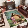 Masha Bear Customize Text Floor Mat Perfect for Outdoor Game Room Entryway Study room Anti-slip Rug Office home decor Spiritual Gift