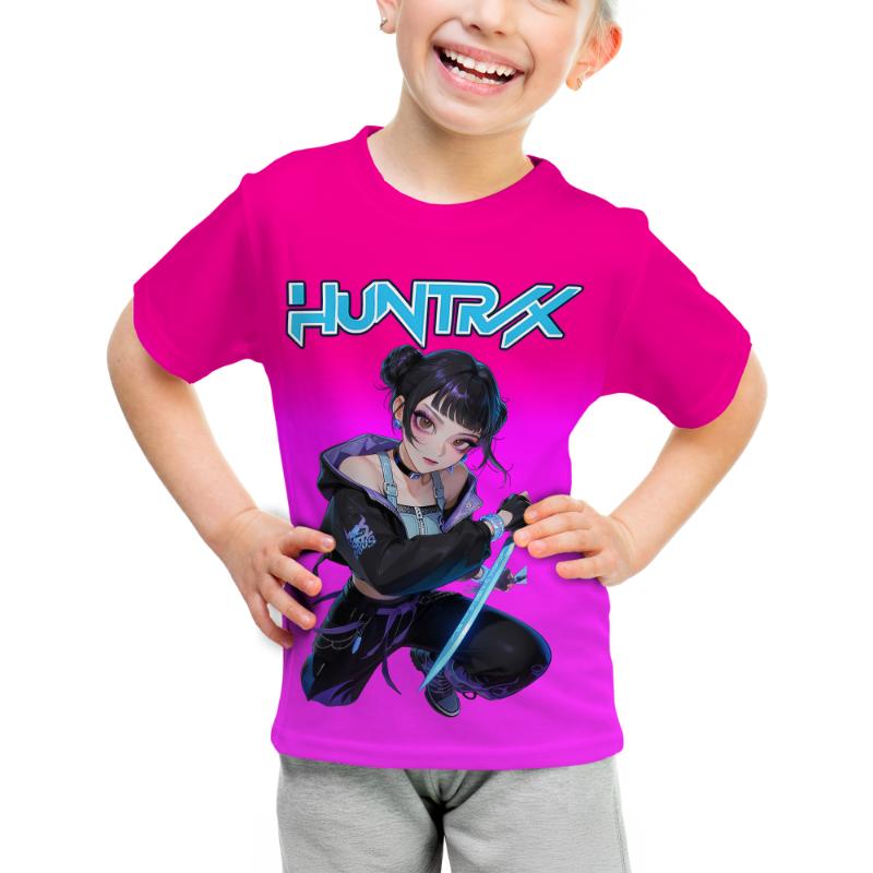 Children's Clothing KPop Demon Hunter Cartoon Print Top Short Sleeved Girl Boy KPop Demon Girl Group Fan Gift T-shirt