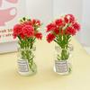 Mini Flower Vase Refrigerator Magnet with Fake Flower 3D Miniature Plants Vase Fridge Magnet Home Office Kitchen Decoration