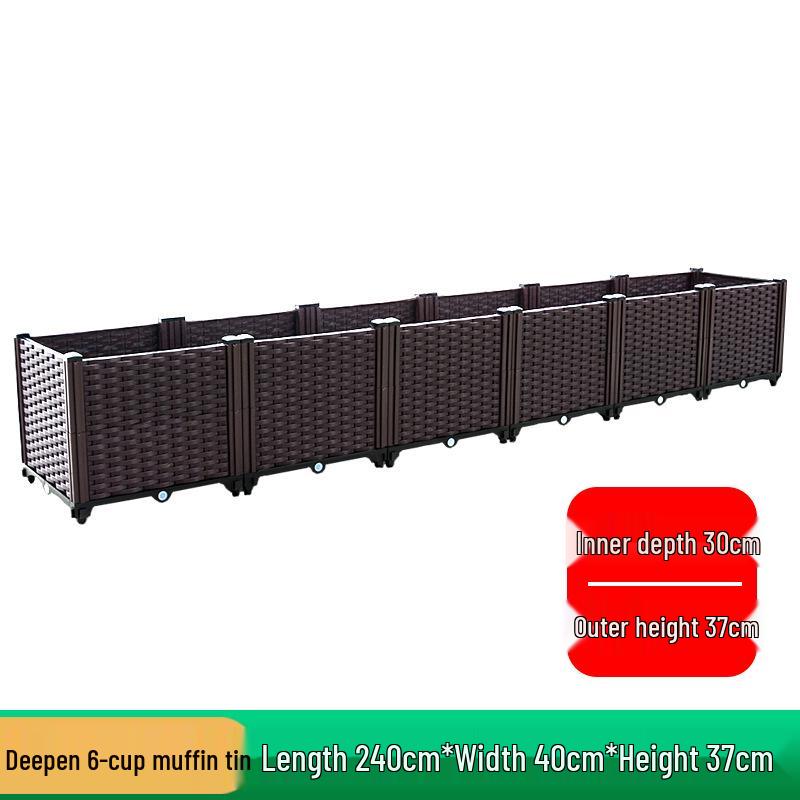 Extra Large Plastic Raised Vegetable & Flower Planter for Balcony/Courtyard