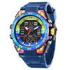 Brand 8138 Waterproof Alloy case Watch Alarm Clock night light Young Fashion business Quartz Sport Wristwatches