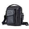 STEEL LION Men's Cowhide Leather Crossbody Sports Bag - Durable, Fashionable, Mini Handbag