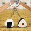 Resin Simulation Japanese Sushi Key Chain Simulation Japanese Rice Ball Model Pendant  Jewelry Girl