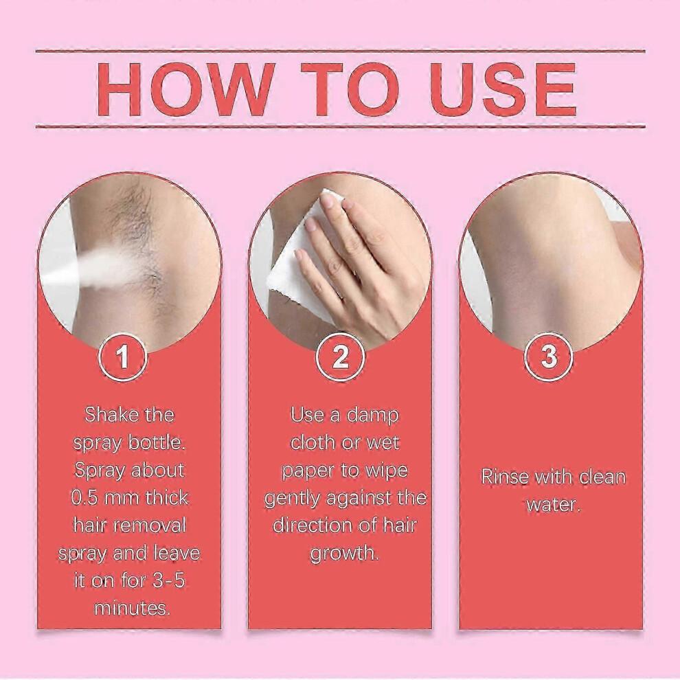 Gentle Hair Removal Mousse Spray, Leg Hair Armpit Hair Body Smooth Skin Cleansing Mousse Skin Spray
