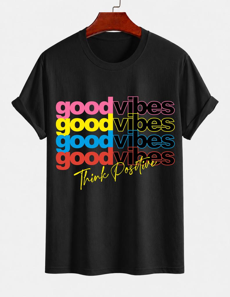 Unisexs Pure Cotton Solid Color Tshirt Casual Crew Neck Short Sleeves Positive Energy Street Style Top