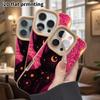Phone Case: Lambskin 2D Flat Samsung Galaxy A34 A35 M05 M06 S20 S22 S21 FE Plus 5G Protective Case, Starry Black Cat, Christmas and Halloween Gift