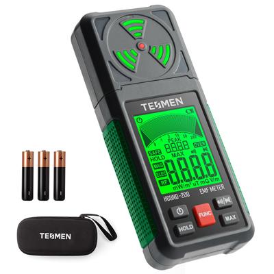 TESMEN Electromagnetic Electromagnetic Portable Electromagnetic Radiation Detector for WiFi for Home and Outdoor EMF Testing and Ghost Hunting Green
