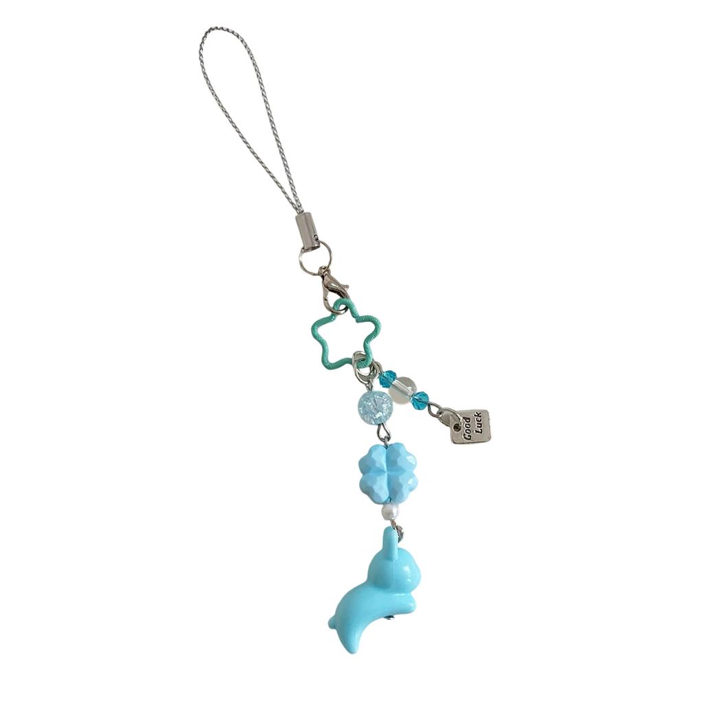 Lucky Clover Leaf Acrylic Phone Charm Pendant Cute Cartoon Design Cute Cartoon Phone Strap Accessory for Fashionistas