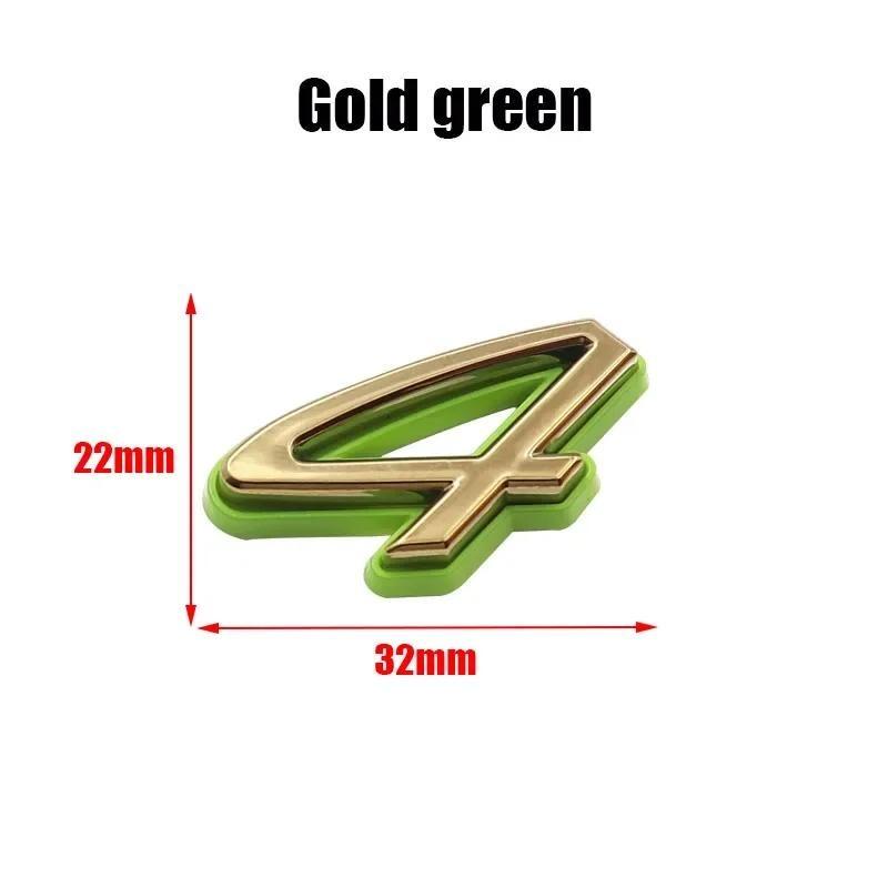 

1pcs 3D ehybrid S 4 turbo green ABS Car rear English logo sticker Rear Bumper tail door trunk Emblem styling Accessories ABS sticker
