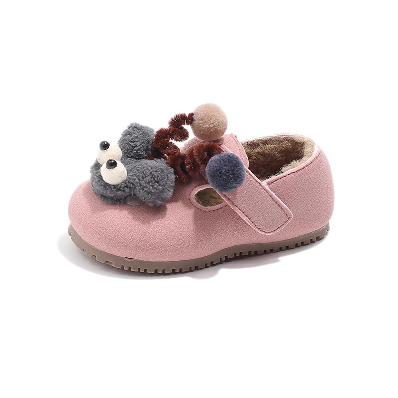 2024 Children Casual Shoes for Girls Winter New Fashion Korean Style Soft Sole Anti-slippery Versatile Chic Warm Leather Shoes