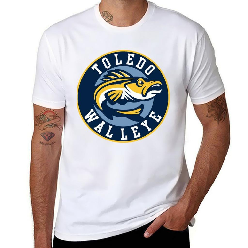 Toledo Walleye Hockey Logo1 Tshirt Daily Casual Short Sleeve Tee Shirt
