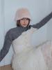 Poejidam Fur Meatel Hat In Pink Powder