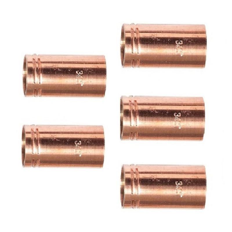 34CT For Mig Welding Gas Nozzle Ulator Compatible with For Lincoln 300 400 #3/#4 for 24CT Series Copper Nozzle 5 Pack