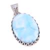 Natural Republic Larimar Gemstone 925 Solid Sterling Silver Pendant 1.25'' g3p49
