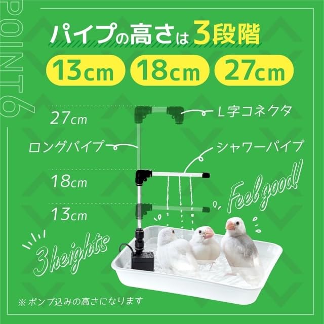Easy-to-use Mini Shower Waterer for Parakeets, Birds, Cats, and Other Small Animals. Simple and Clean Design.