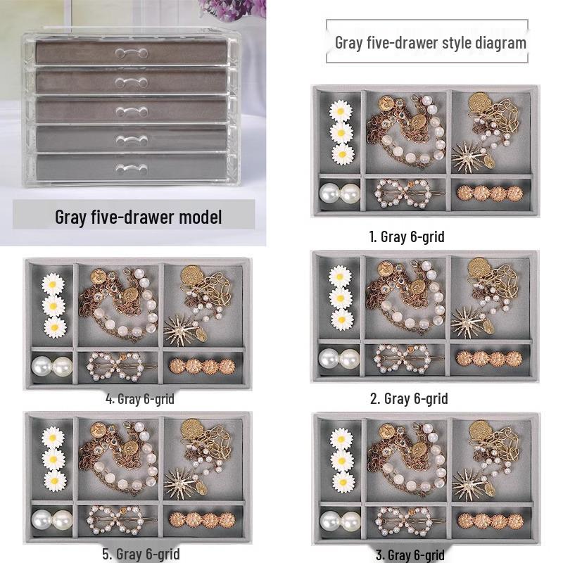 Wielopoziomowe pudełko na biżuterię na kolczyki i małe przedmioty - Przechowywanie i organizacja w domu