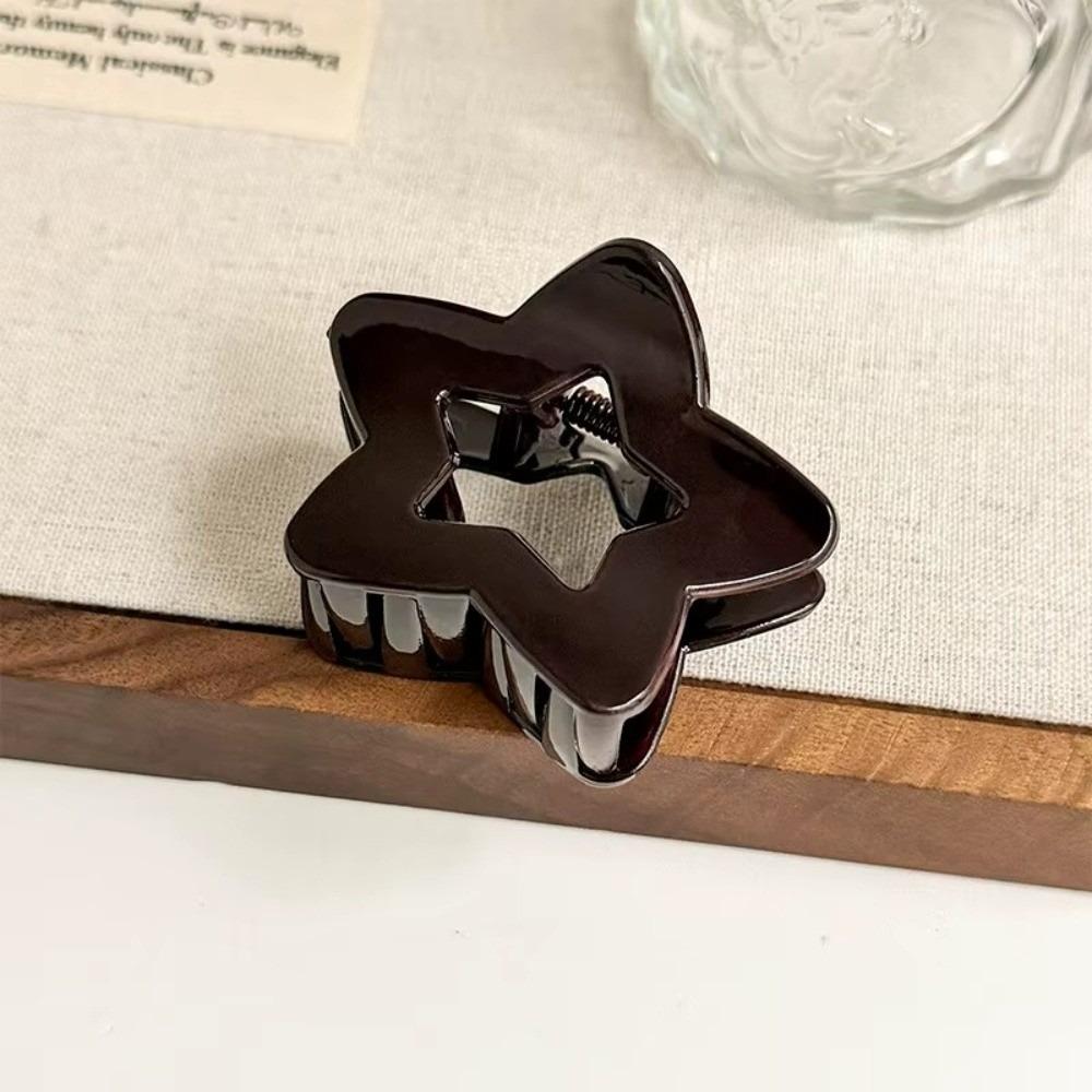 Plastic Small Hair Pin Hollow Coffee Hairpin Vintage Hair Accessories  For Women Girls