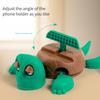 Turtle King Phone Stand Coaster, Fun Pressing Desktop Holder, Stress Relief Office Decor, Mobile Accessory Gift