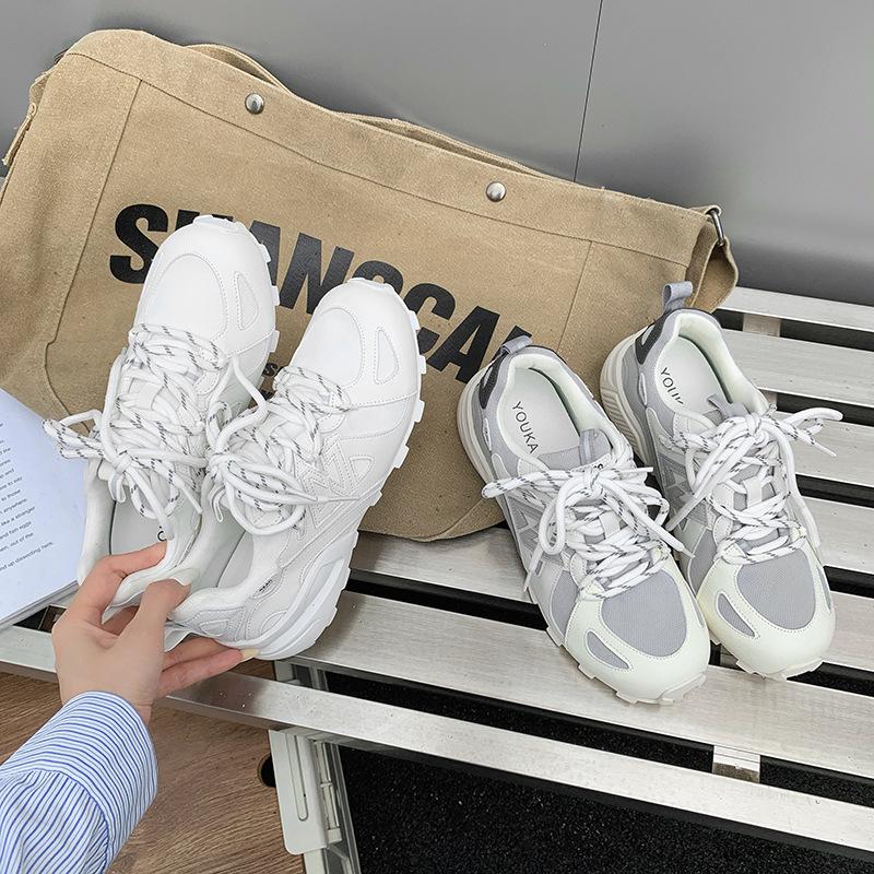 Retro breathable thick bottom women s summer new mesh lace-up versatile leisure sports 40