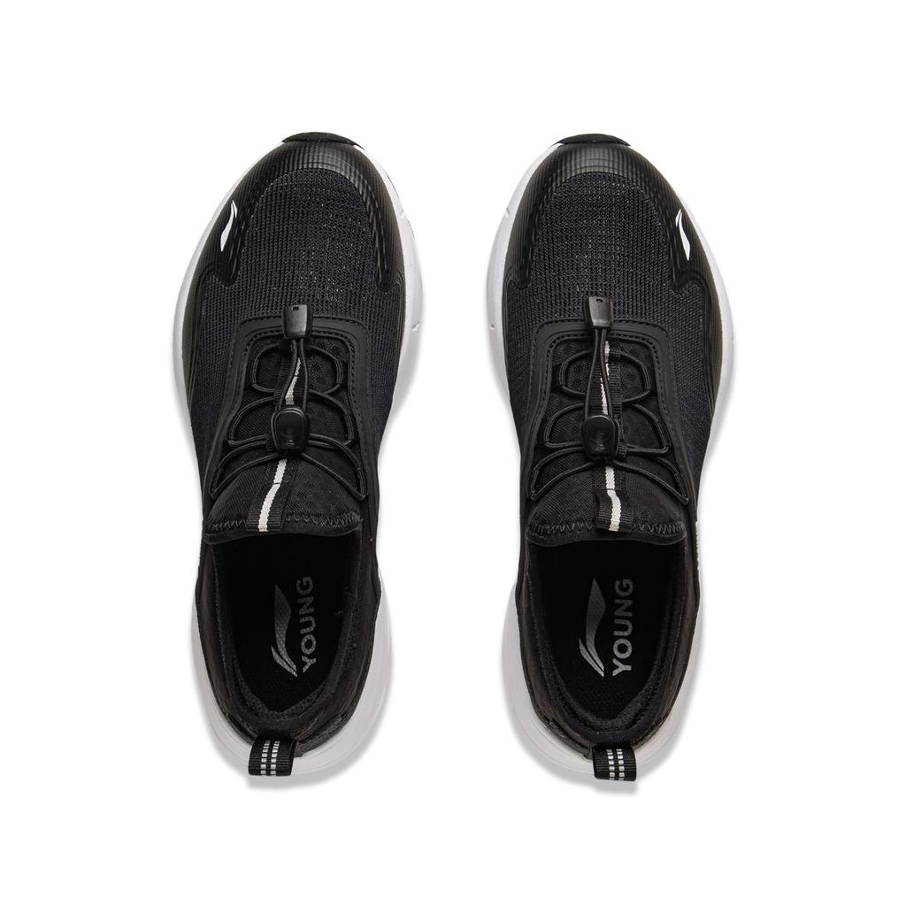 Li Ning Kids Outdoor Sports Comfortable Shock Absorbing Breathable Low Top Casual Shoes Kids Casual Shoes Black YKCV088-3