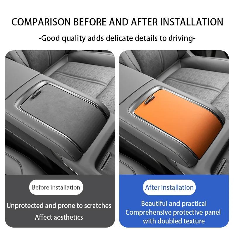 For Zeekr 7X 2024 2025 Suede Center Console Protective Sticker Anti Scratch and Anti Dirt Handrail Box Panel Sticker