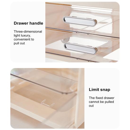 Makeup Organizer with Double Drawers Large Capacity Cosmetic Storage Box Bathroom Countertop Organizer
