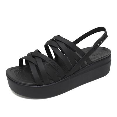Women S Brooklyn Strappy Low Wedge Heel SandalS SlipperS Black 206751 001