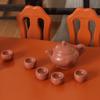 5Pcs/Set 1/12 Dollhouse Simulated Teapot With Cups Set Dollhouse Miniature Kitchen Decoration Dolls House Accessories