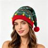 Red Christmas Knit Parent-Child Pom-Pom Hat