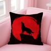 Gray Wolf Cushion Cover Linen Cushion Cover Soft Decorative Case For Sofa Home Decor