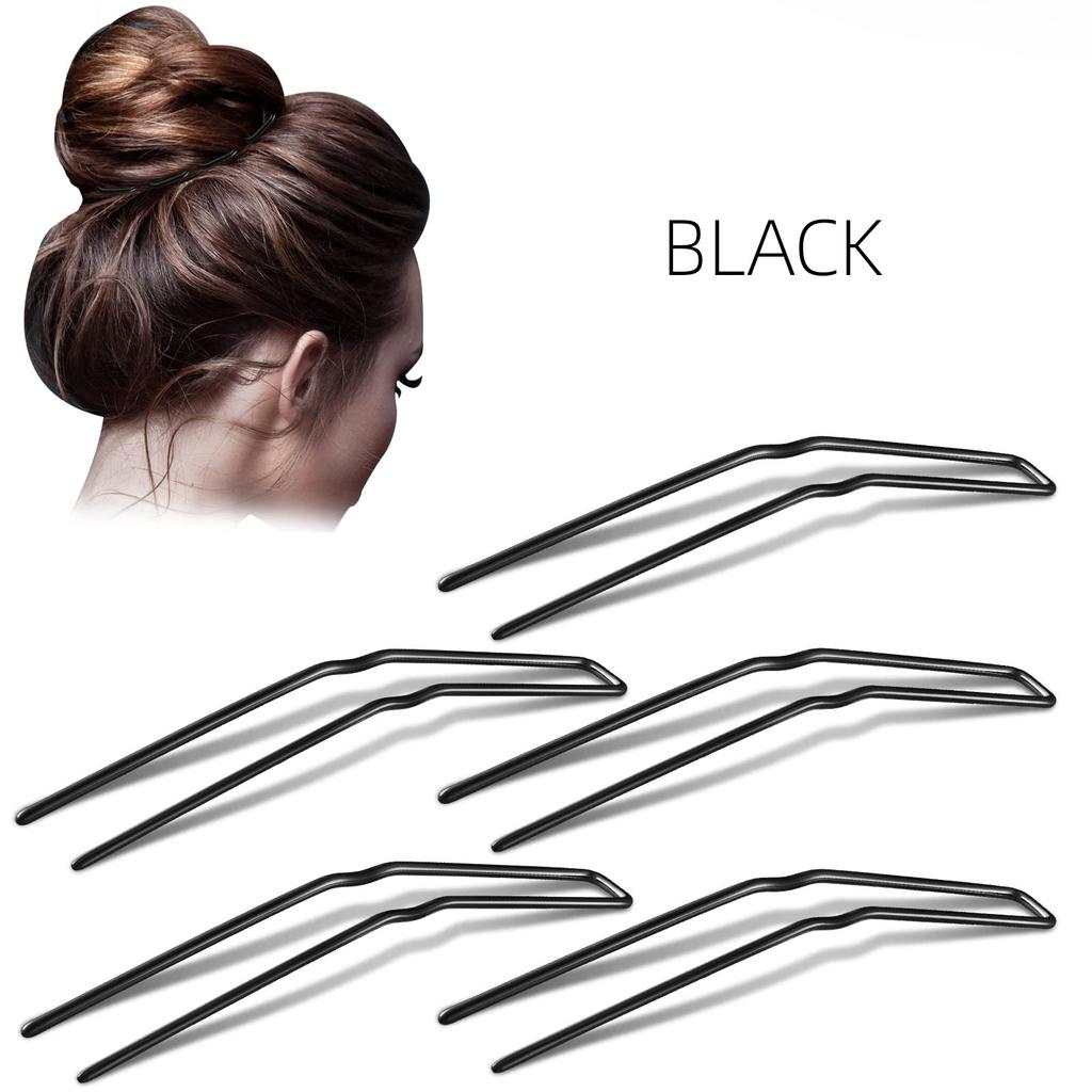 New U Shaped Metal Hair Clips Pins Ballet Hairpins Metal Bobby Hair Styling Grips Black Brown Hair Bun Clips for Women Girls