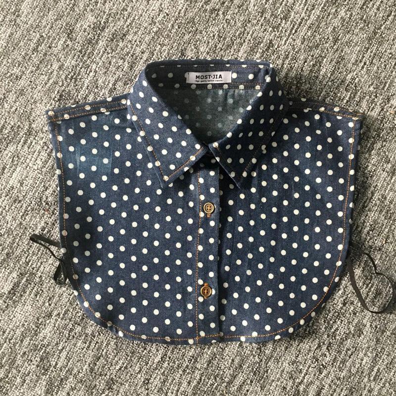 Plaid Fake Collar Shirt Children Print Collares Mujer Cotton Detachable Collar Choker Kids Boys Girls Removable Half Shirt