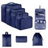 Seven-Piece Travel Storage Set: Wash Bag, Clothes, Underwear Organizer & Folding Sub-Pack