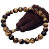 Men's Buddhist Prayer Beads, Kyoto Style, Tiger's Eye Stone, 22 Beads, Silk Tassel, Suitable for All Sects, Informal Funerals, Buddhist Altar