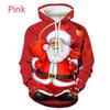 Christmas Hooded Ladies Sweatshirt 3D Cartoon Pattern Printing Casual Pullover Hoodie Kangaroo Pocket Long-sleeved Top