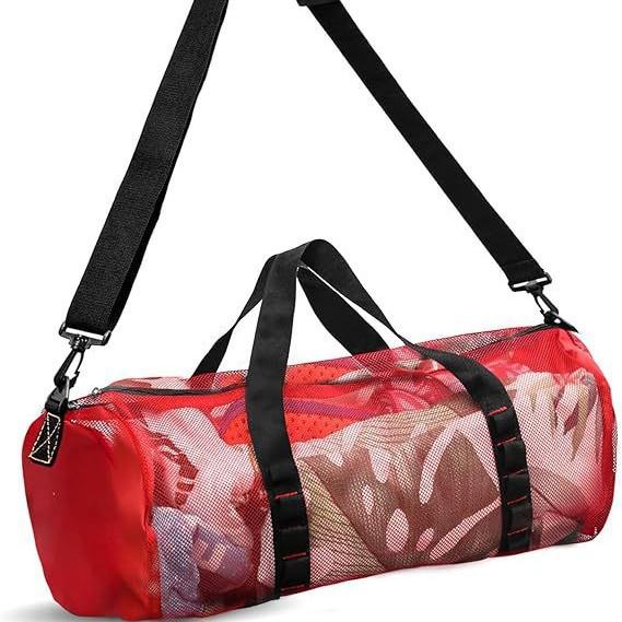 **Multi-Use Mesh Backpack: Beach, Sports, Swimming, Portable Storage**