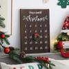 Kids Participatory Christmas Clock Calendar Sustainable Wood Wall Suspended Easy Arrange Plan