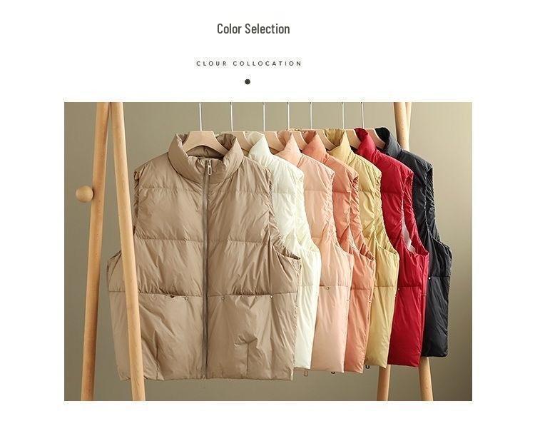 Women's Plus Size Down Cotton Vest - Short, Loose, Trendy Outerwear for Autumn/Winter 2023
