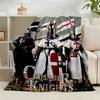 1PC Knightly Crusader Armor Flannel Blanket Gift, Suitable for Both Men And Women, Soft Ideal for Beds And Sofa, Birthday Or Christmas Gift
