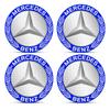 4 stk 56mm Aluminiumslegering Bil Hjul Senter Dekal Nav Klistremerke For Mercedes Benz GLE GLC A B C E Klasse W176 W246 W205 W213 AMG Bilstyling