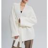 Oversized Knit Cardigan Women Fall Winter Soft Warm Loose Fit Long Sleeve Open Front Sweater With Belt