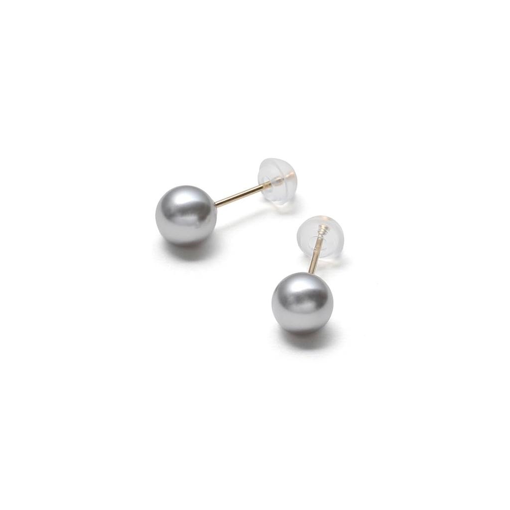 Perlové náušnice Barva Pearl K18YG 4 barvy na výběr Pearl 6mm Stříbrná Šedá Zlatá Záruka 3 roky