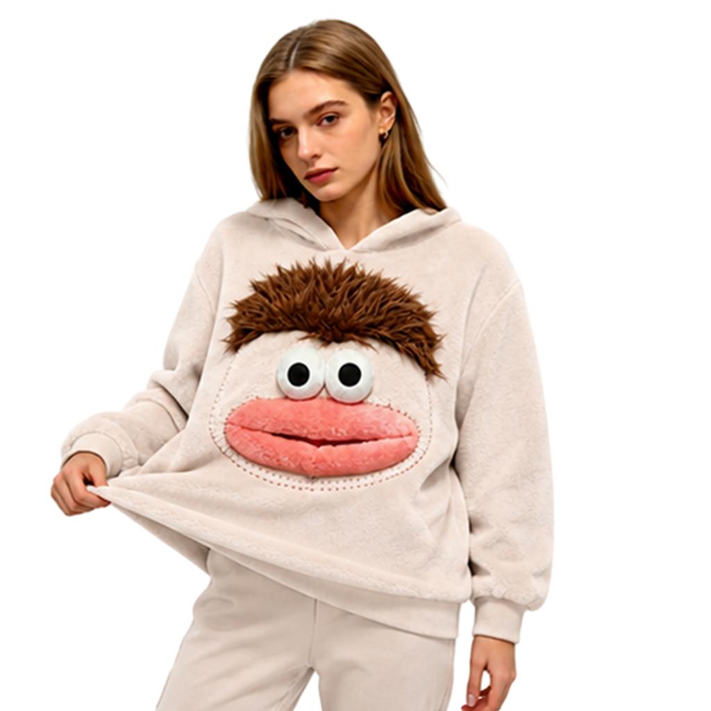 Adult Halloween Funny Hoodie Pajama Shirt - Quirky Sleepwear for Women and Men