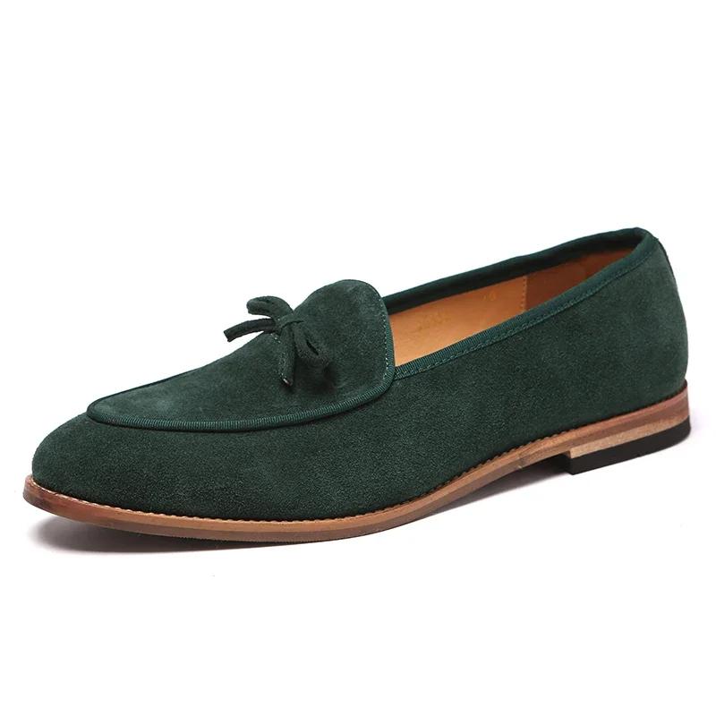 Men's Wingtip Formal Dress Shoes Slip-On Monk Strap Suede Leather Oxfords Solid Color Fits True To Size