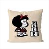Federa per Cuscino Mafalda per Auto Divano Decorativa per la Casa Stampa Double-Sided Peluche Quadrato Cuscino da Lancio Copricuscino